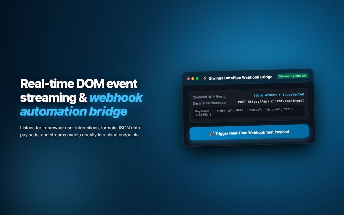 DataPipe Automator — Web Data Extraction & Pipeline Automation Extension
