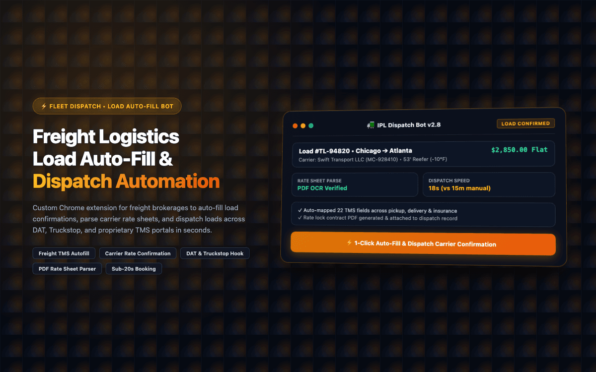 IPL Logistics Load Auto-Fill Bot — Fleet Dispatch Automation Extension