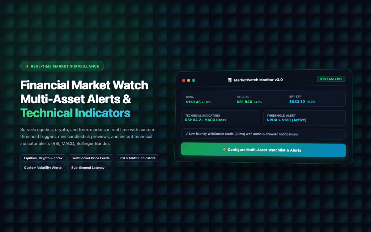 MarketWatch Monitor — Multi-Asset Financial Market Alert & Tracking Extension