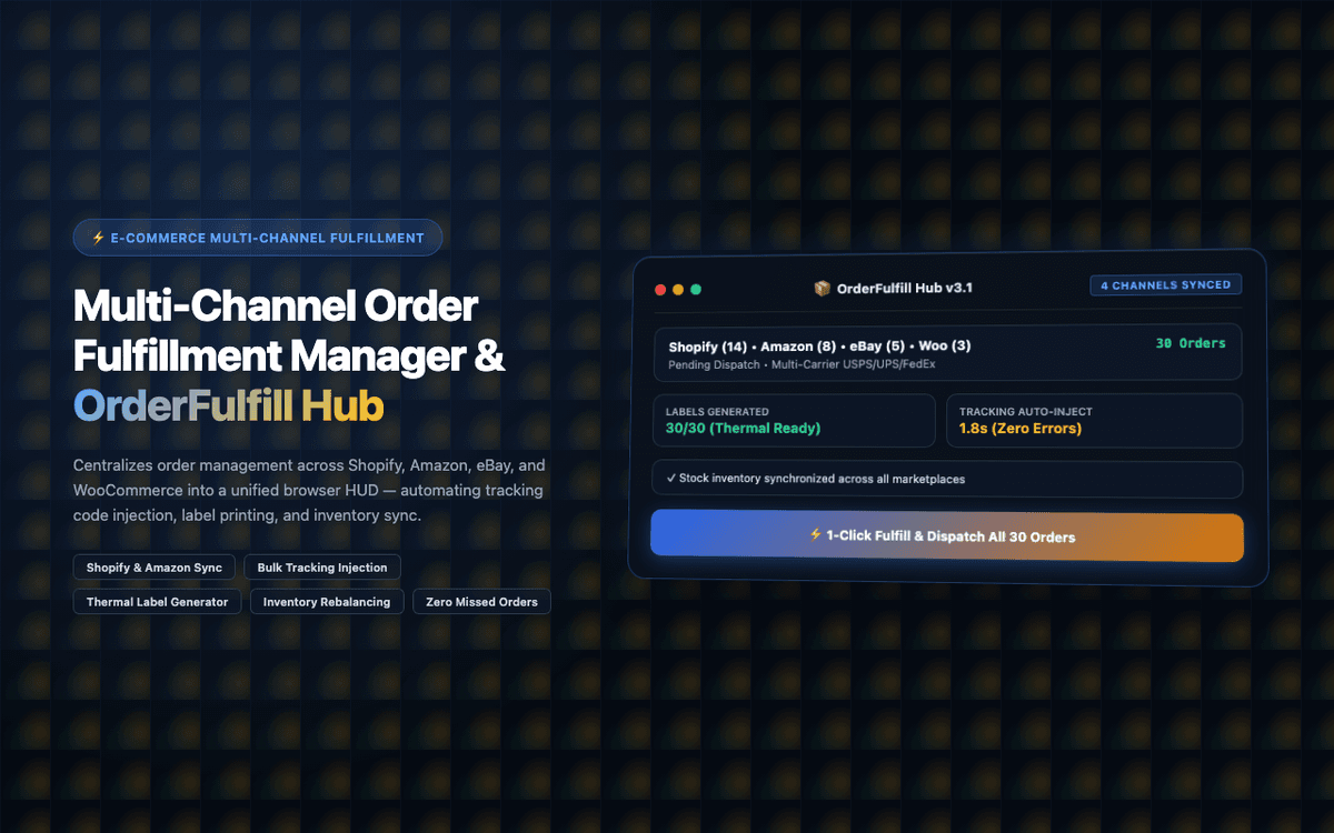 OrderFulfill Hub — Centralized Multi-Channel Order Fulfillment Management Extension