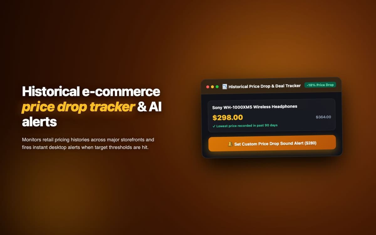 PriceTracker Pro — Universal E-Commerce Price History & Alert Extension